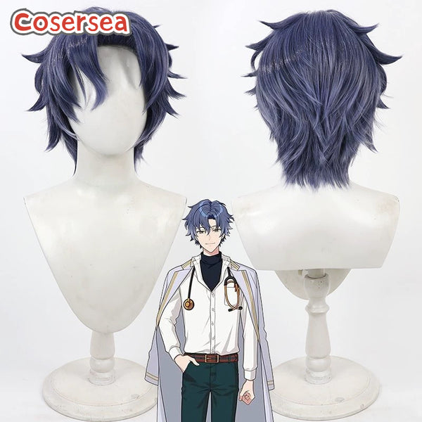 Cosersea Promise of Wizard Figaro Garcia 30cm Mixed Dark Blue Cosplay Wigs