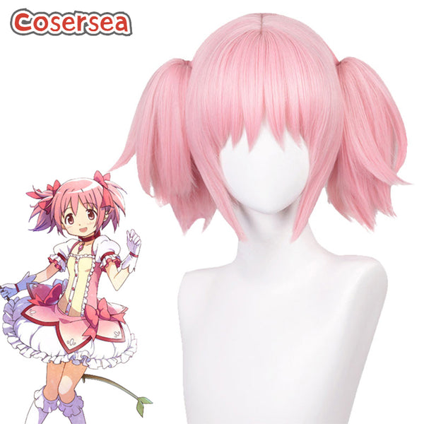 Puella Magi Madoka Magica Madoka Kaname Pink Ponytail Cosplay Wigs