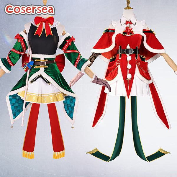 Cosersea Re:Life in a different world from zero Ram Emilia Christmas Dress Cosplay Costume