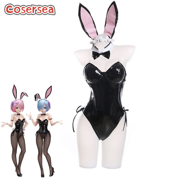 Re:Zero − Starting Life in Another World Ram Rem Bunny Dress Cosplay Costume
