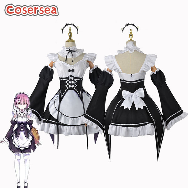 Re:Zero − Starting Life in Another World Ram Rem Cosplay Costume