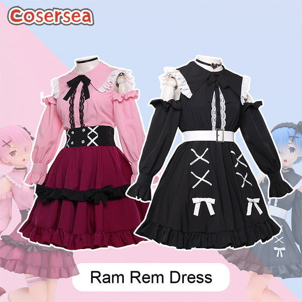Re:Zero − Starting Life in Another World Ram Rem Dress Cosplay Costume