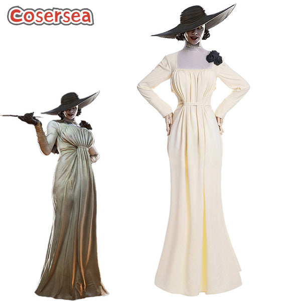 Resident Evil 8 Alcina Dimitrescu Halloween Dress Cosplay Costume