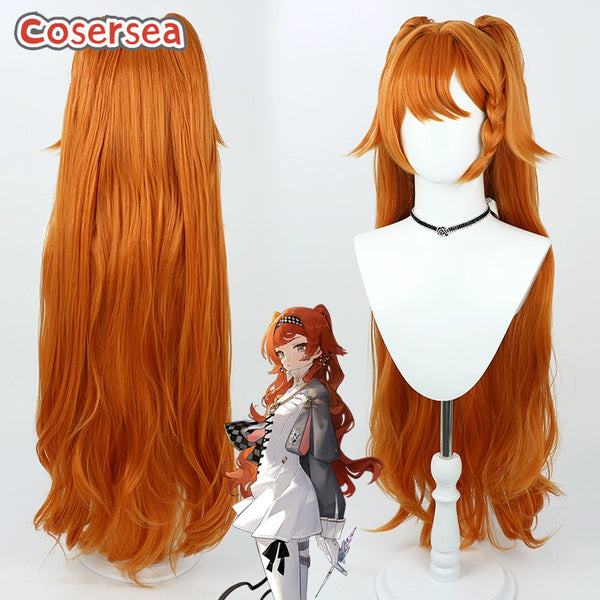 Reverse: 1999 Sonetto 80cm Long Wavy Orange Cosplay Wigs