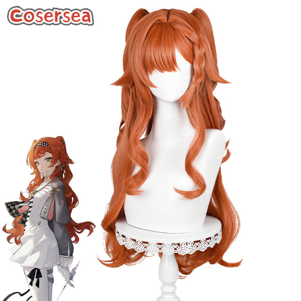Reverse: 1999 Sonetto 78cm Curly Orange Ponytail Cosplay Wigs