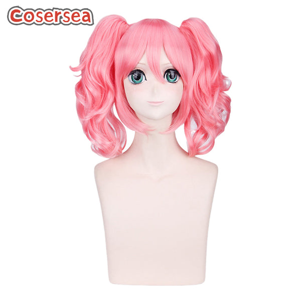 Roromiya Karuta 35cm Wavy Pink Ponytail Wigs