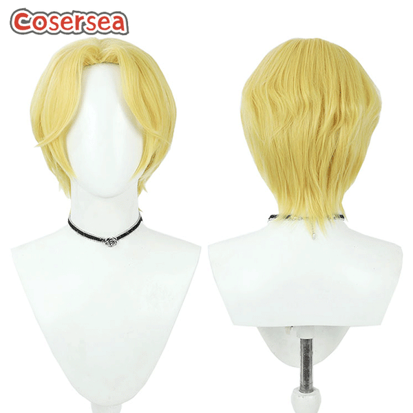 Sabo 30cm Short Straight Blonde Cosplay Wigs
