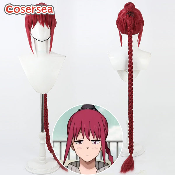 Sakamoto Days Lu Shaotang 120cm Red Braided Cosplay Wigs
