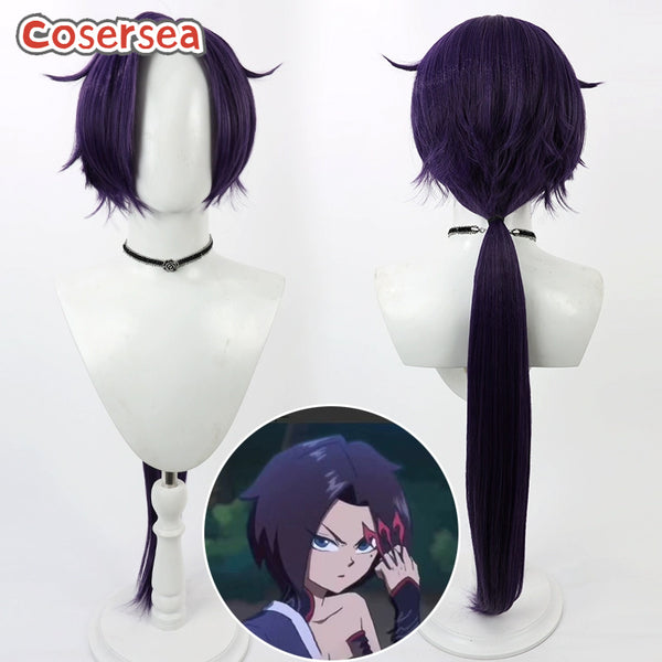 Scissor Seven Eleven 80cm Long Purple Cosplay Wigs