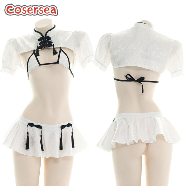 Sexy Cheongsam Underwear Split Style Private Room Pajamas