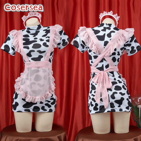Sexy Cow Maid Dress Homewear Private Room Roleplay Uniform