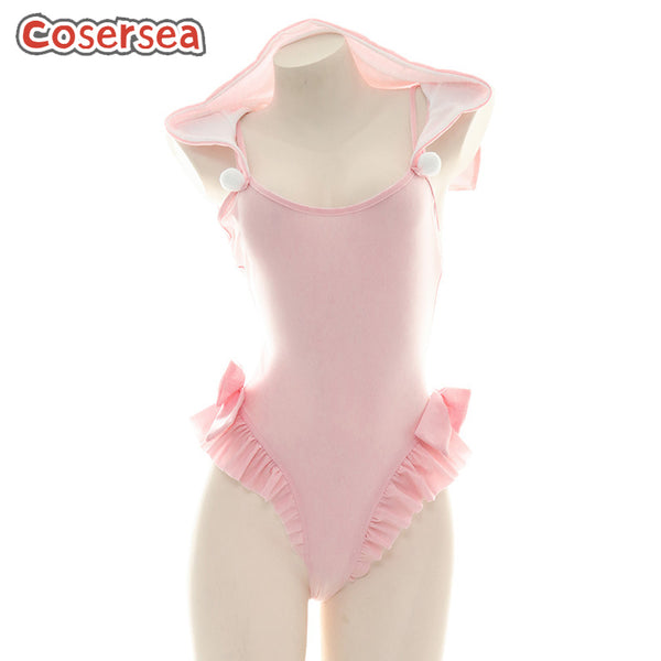 Sexy Hooded Cat Ear Role-playing Jumpsuit Women's Sleepwear Nightgown