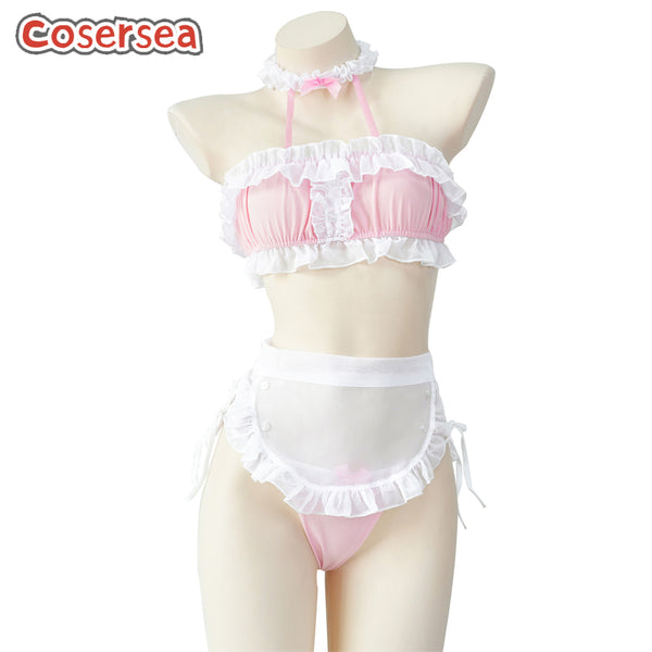 Sexy Lingerie Chiffon Maid Uniform Cute Sleepwear Private Room Nightgown