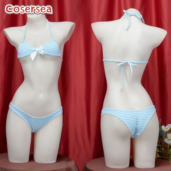 Sexy Lingerie Set Striped Bikini Hot Revealing Figure Pajamas Private Room Clothes
