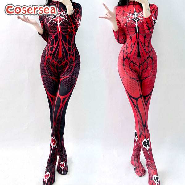 Sexy Spider Print Lingerie Jumpsuit Costume Seduction Tight Bodysuit