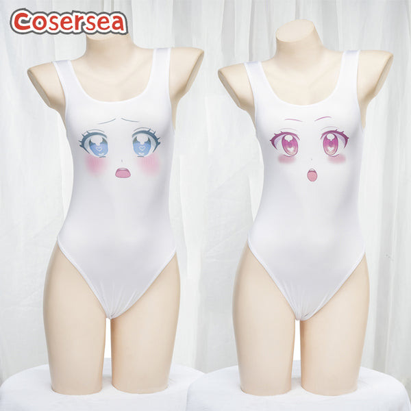Sexy Swimsuit Anime Cartoon Expression Printing Tight Underwear Jumpsuit