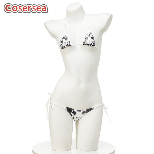 Sexy Three-point Anime Print Mini Bikini Role-playing Lingerie