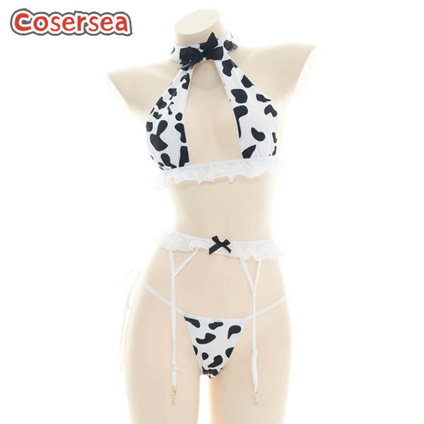 Sexy Underwear Cow Strap Bikini Three Point Women's Private Pajamas