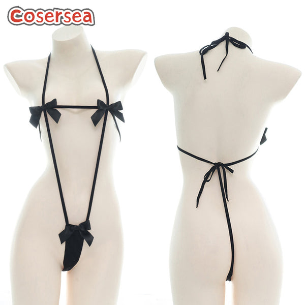Sexy Underwear Tie Bow Bikini Three Point Girl Underwear Pajamas