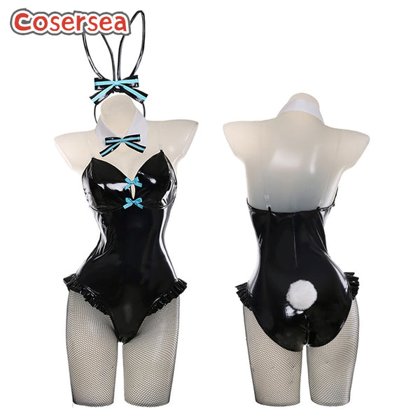 Sexy Women Halloween Black Bunny Dress Cosplay Costume