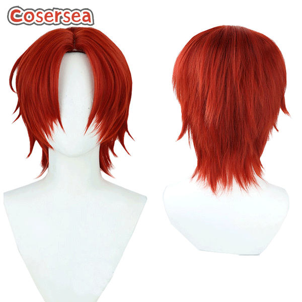 Shanks 30cm Short Straight Red Cosplay Wigs