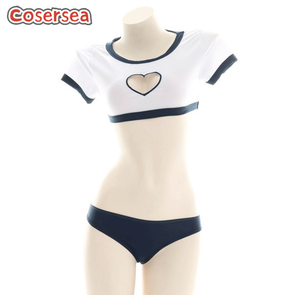 Short Students Gymnastics Love Hollowed-out Tail Uniform Sexy Pajamas