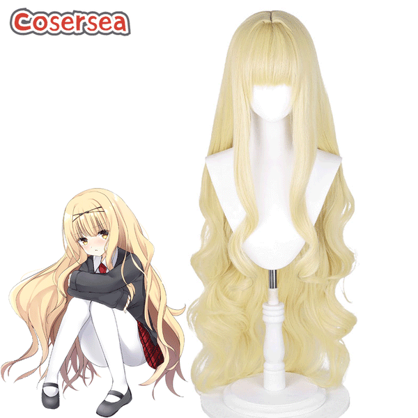 Shugo Chara! Mashiro Rima 100cm Long Curly Blonde Cosplay Wigs