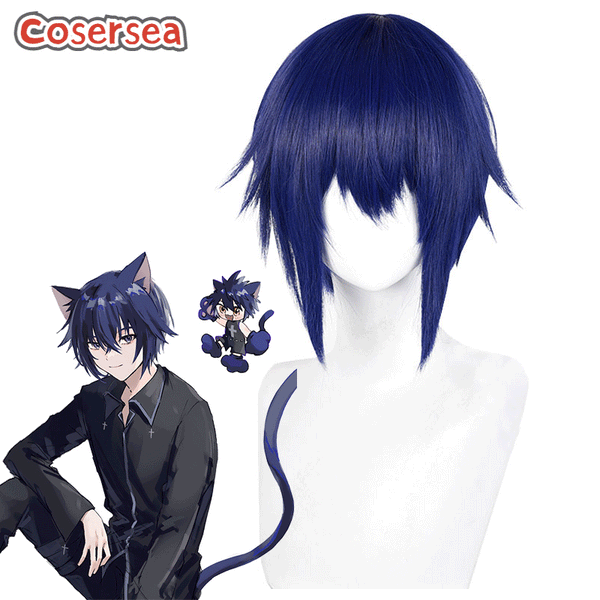 Shugo Chara! Tsukiyomi Ikuto 30cm Dark Blue Cosplay Wigs
