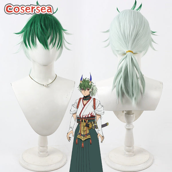 Cosersea So I'm a Spider, So What? Wrath 40cm White Mixed Green Cosplay Wigs