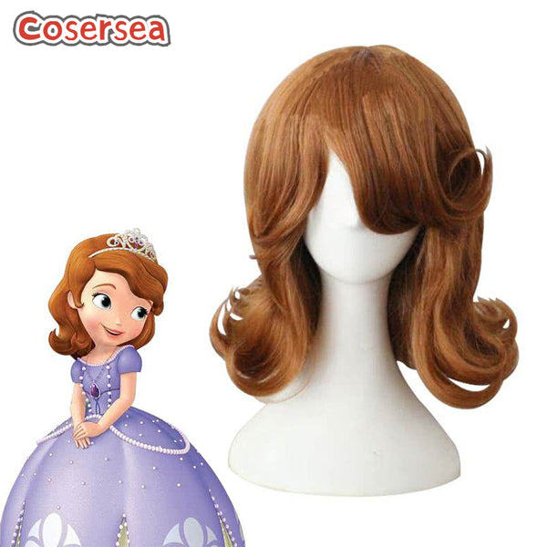 Sofia the First Sofia 35cm Wavy Brown Cosplay Wigs