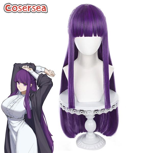 Sousou no Frieren Fern 80cm Purple Cosplay Wigs