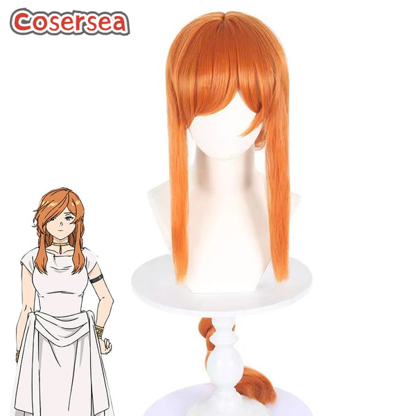 Sousou no Frieren Flamme 90cm Orange Braided Cosplay Wigs
