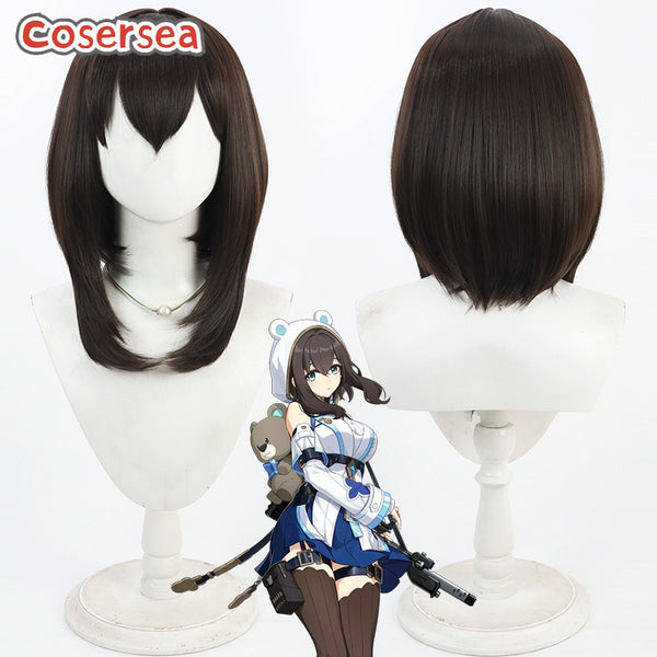 Strinova Yvette Short Straight Dark Brown Cosplay Wigs