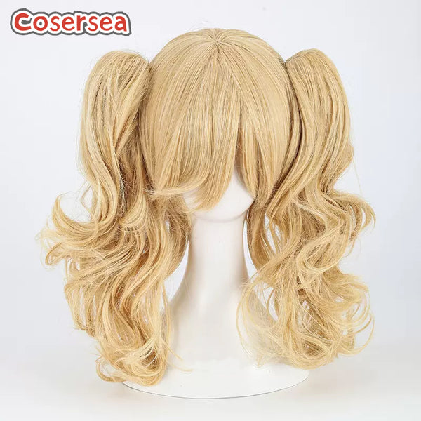 Suicide Squad Harley Quinn 45cm Wavy Blonde Ponytail Cosplay Wigs