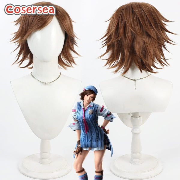 Cosersea Tekken 8 Asuka Kazama 30cm Short Brown Cosplay Wigs
