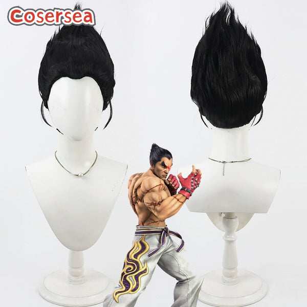 Cosersea Tekken 8 Bandai Namco Short Black Men Cosplay Wigs