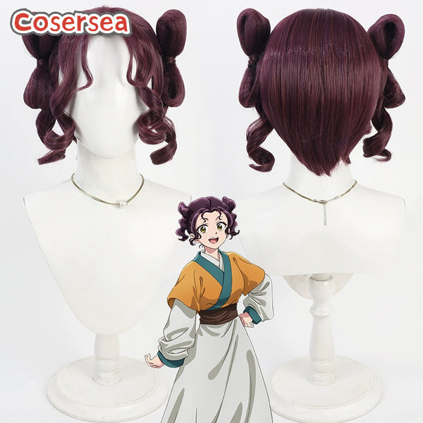 The Apothecary Diaries Shisui Red Purple Ponytail Cosplay Wigs