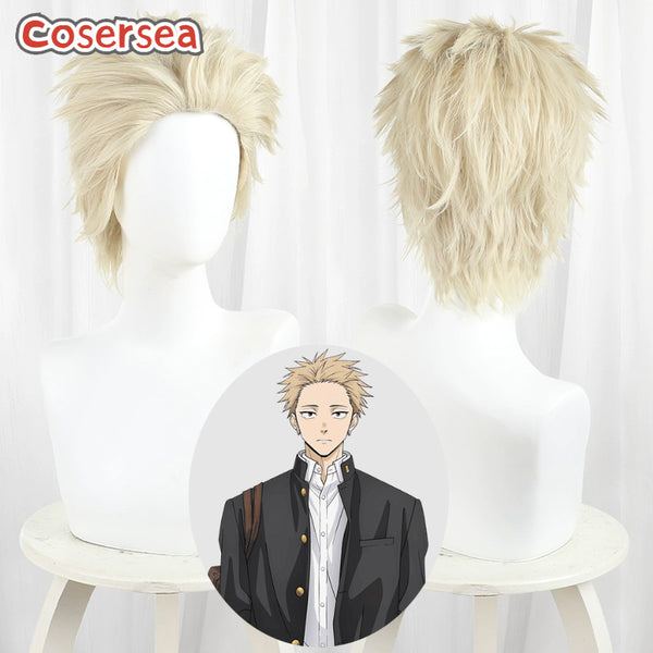 Cosersea The Fragrant Flower Blooms with Dignity Rintaro Tsumugi 30cm Light Blonde Cosplay Wigs