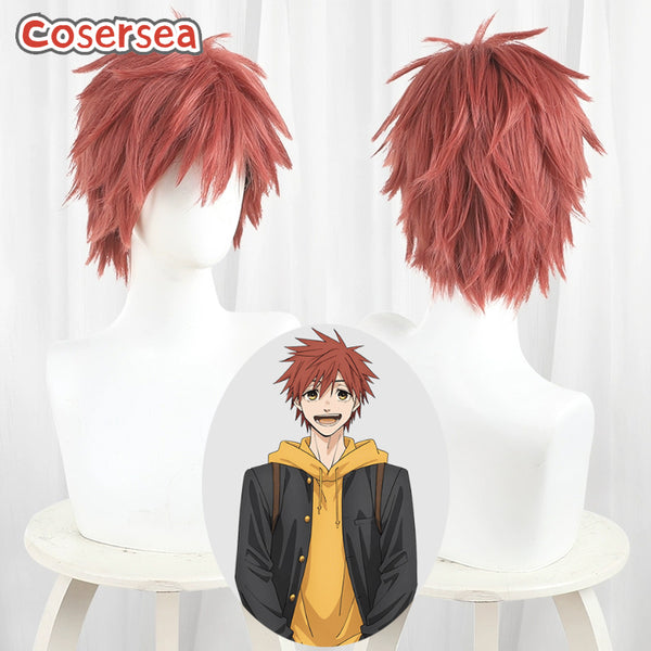Cosersea The Fragrant Flower Blooms with Dignity Shohei Usami 30cm Red Cosplay Wigs