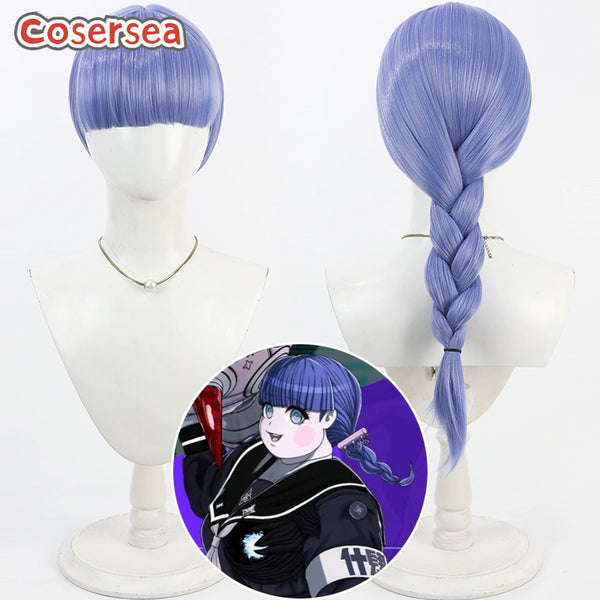 Cosersea The Hundred Line: Last Defense Academy Mojiro Moko 60cm Light Blue Braided Cosplay Wigs