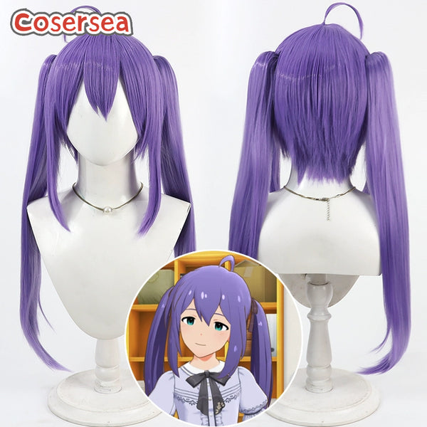 Cosersea The Idolmaster: Million Live! Anna Mochizuki 80cm Purple Ponytail Cosplay Wigs