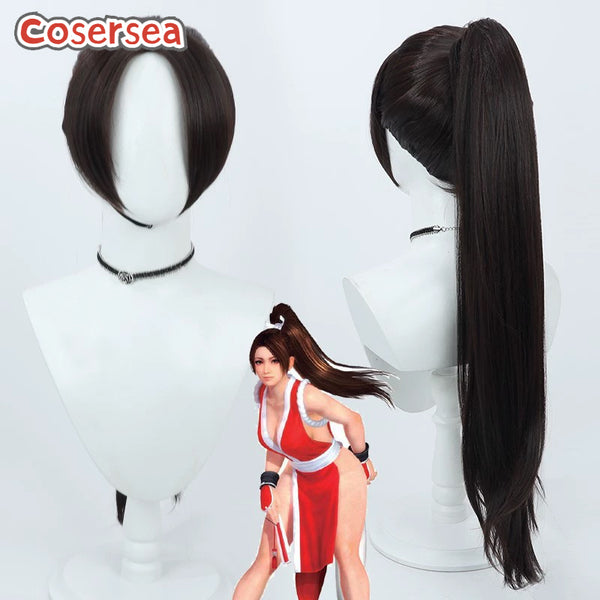 Cosersea The King of Fighters Mai Shiranui 70cm Dark Brown Ponytail Cosplay Wigs