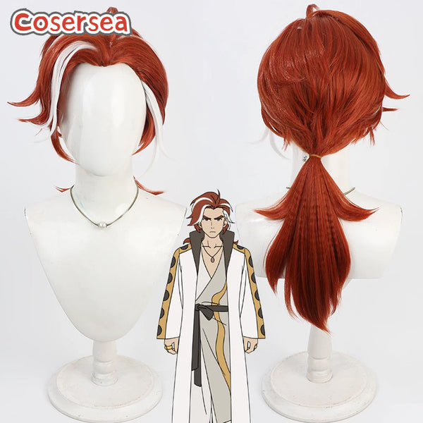 Cosersea The Legend of Luo Xiaohei 2 Chi-Nian 75cm Red Mixed White Cosplay Wigs