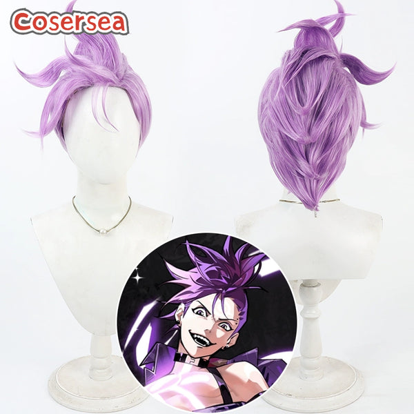 To Be Hero X Dragon Boy 30cm Purple Cosplay Wigs