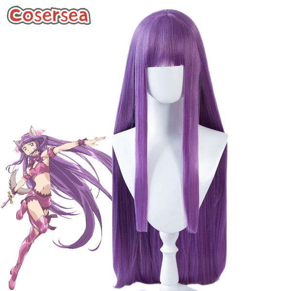 Tokyo Mew Mew Fujiwara Zakuro 100cm Long Purple Cosplay Wigs