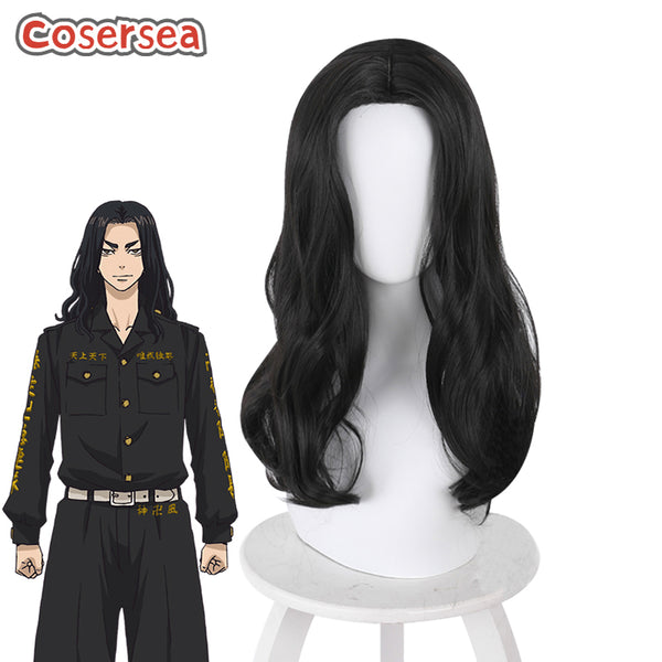 Tokyo Revengers Baji Keisuke 50cm Black Cosplay Wigs