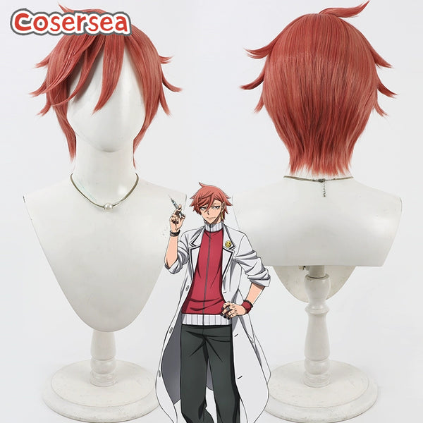 Cosersea Tougen Anki Kyoya Oiranzaka 30cm Short Red Men Cosplay Wigs
