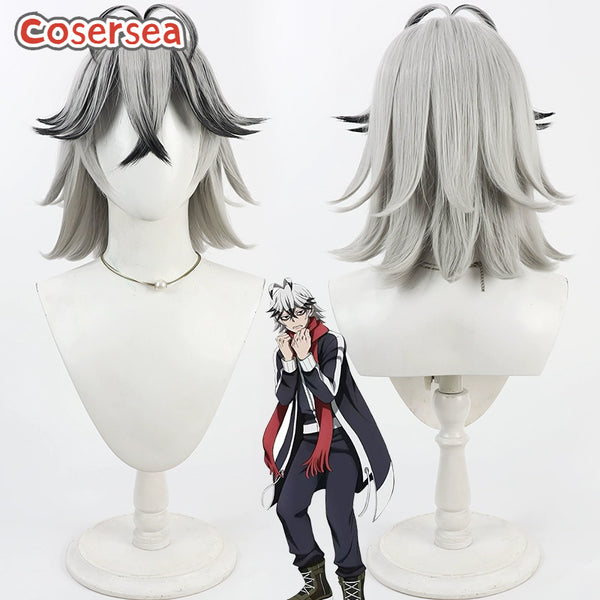 Cosersea Tougen Anki Rokuro Kiriyama 40cm Silver Gray Mixed Black Cosplay Wigs