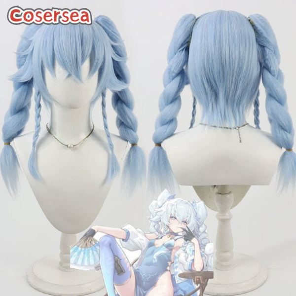 Cosersea Touhou Project Flandre Scarlet 60cm Light Blue Ponytail Cosplay Wigs