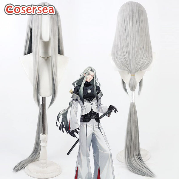 Himetsuru Ichimonnji 150cm Silver White Mixed Gray Cosplay Wigs